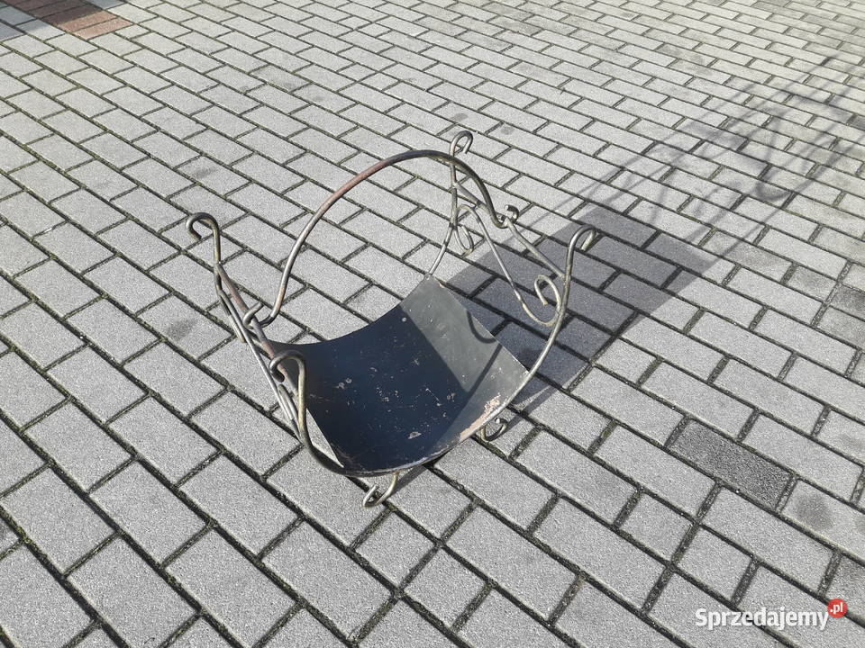 Metalowy kuty kosz na drewno kominkowe Antyki, Sztuka, Kolekcje pomorskie Gdynia sprzedam