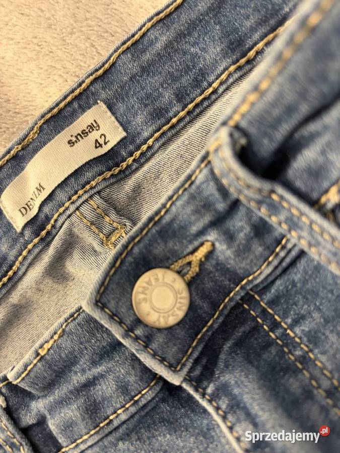 Spodnie jeansowe jeansy dżinsy niebieskie rurki Jasło sprzedam