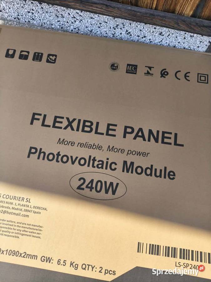 2 panele fotowoltaiczne solarne giętkie 240W