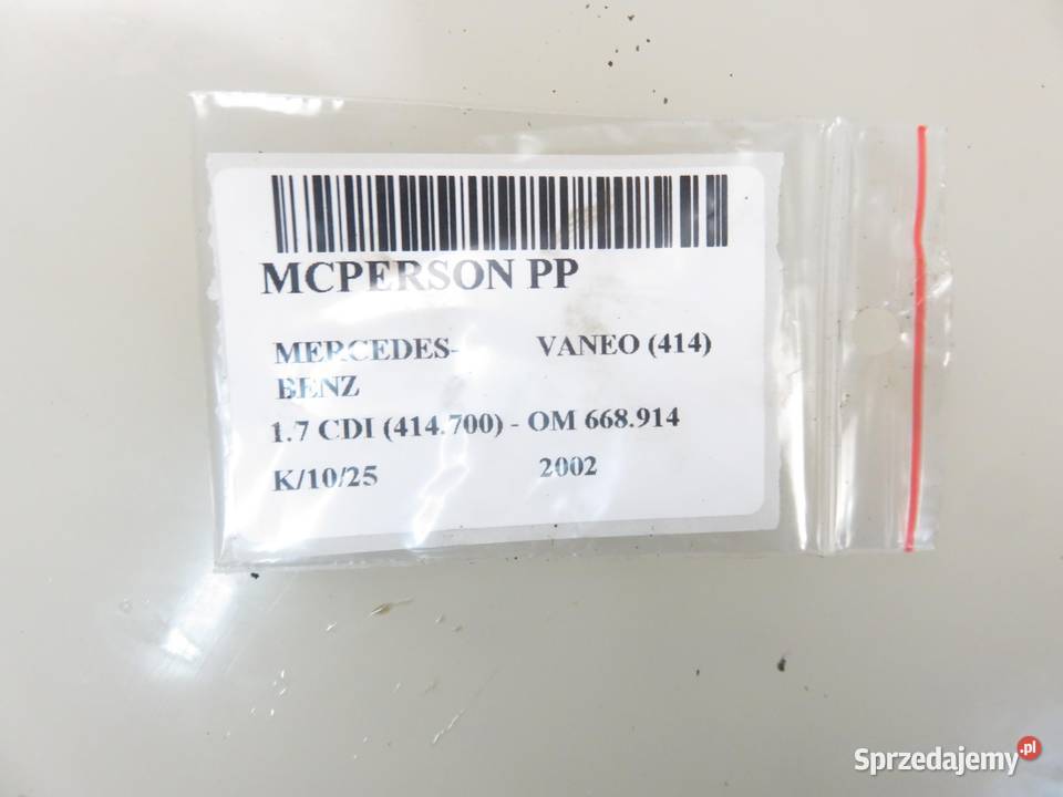 MCPERSON PRAWY PRZEDNI MERCEDES VANEO 414 17 CDI osobowe Amortyzatory