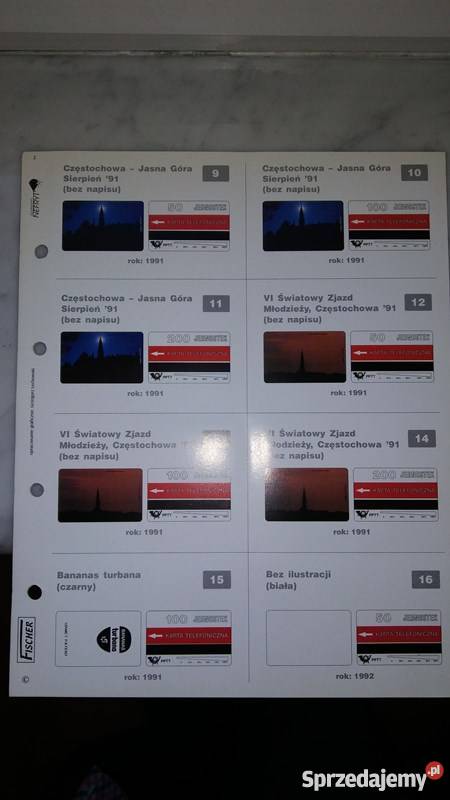 Karty telefoniczne kolekcja 2 PAPIEŻ komplet 4 Knurów