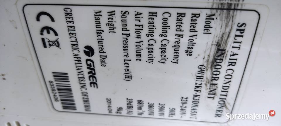 klimatyzacja TANIO różne marki 38kW na części Nidzica