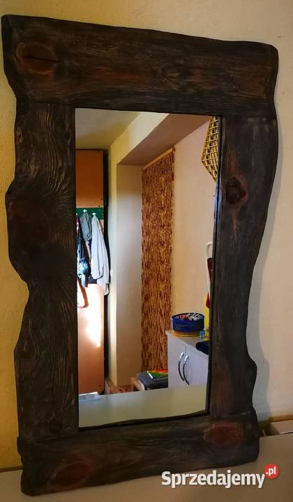 Lustro drewniane vintage rustykalny loft Radków