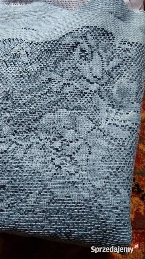 Firana niebieska w róże 100x200 Zgierz