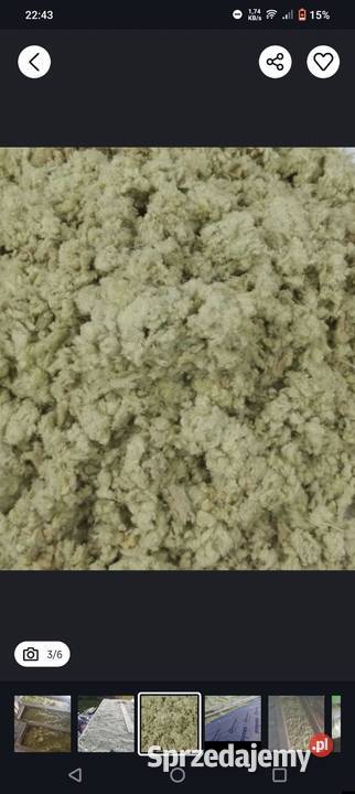 Granulat wełny mineralnej sprzedam 29zl worek Pozostałe Syców sprzedam