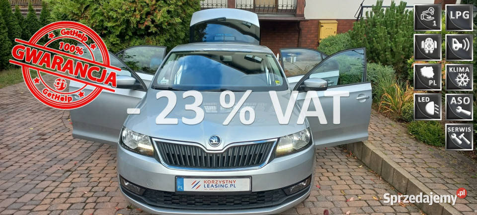 koda RAPID 275 netto FVAT 23 Lift Ledy Salon bluetooth pomorskie Gdańsk