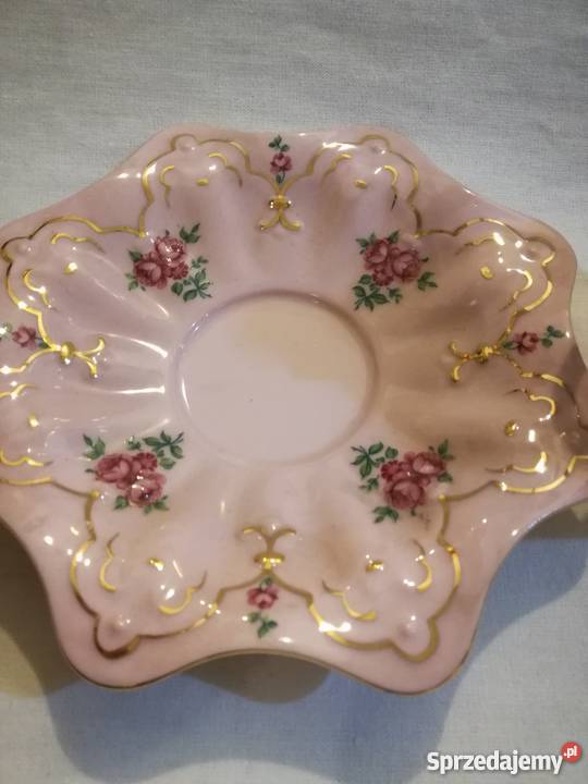 Urocza różowa filiżanka Karlovaraska porcelana Kraków sprzedam
