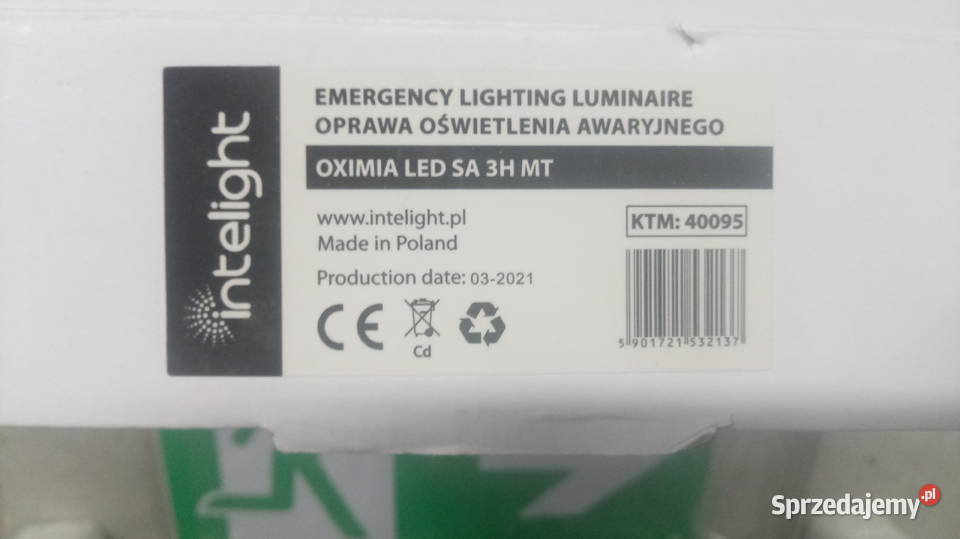 Oprawa oświetlenia awaryjnego OXIMIA LED SA 3H Ożarów Mazowiecki sprzedam