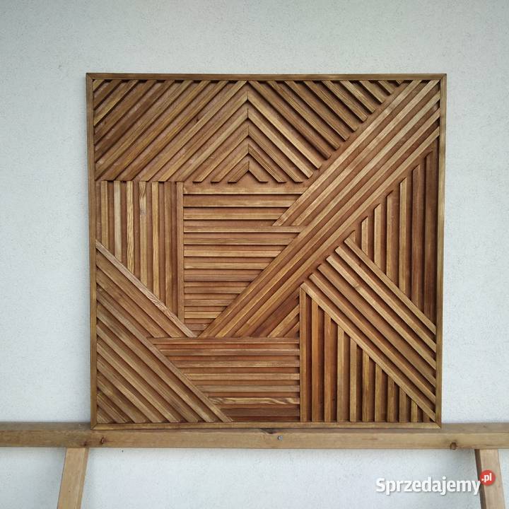 3D Przestrzenny obraz mozaika z drewna 80x80