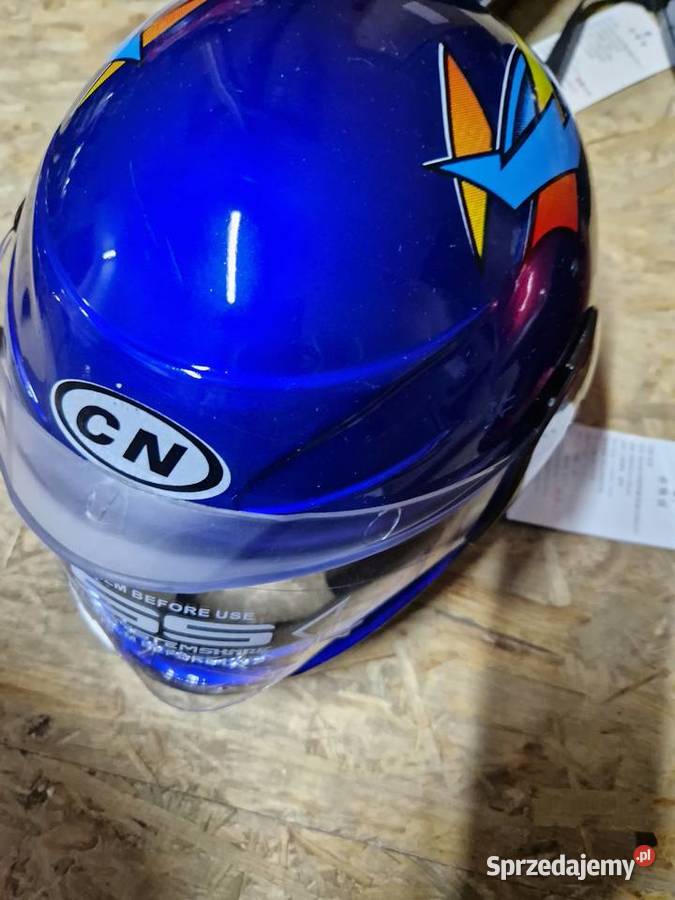 Kask dziecięcy cn TSS czerwony niebieski czarny