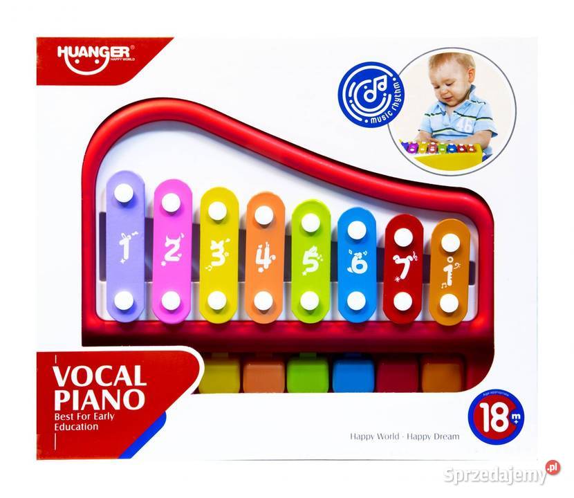 Edukacyjne organki cymbałki czerwone Poznań