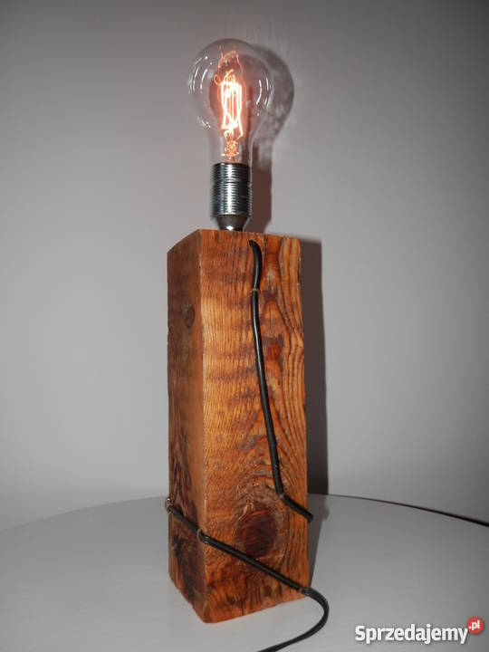 Lampa ręcznie wykonana ze starej belki zachodniopomorskie Szczecinek