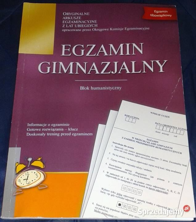 Egzamin Gimnazjalny Blok Humanistyczny Chełm sprzedam