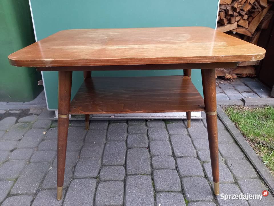Stary stolik patyczak PRL vintage Antyki, Sztuka, Kolekcje Rawicz