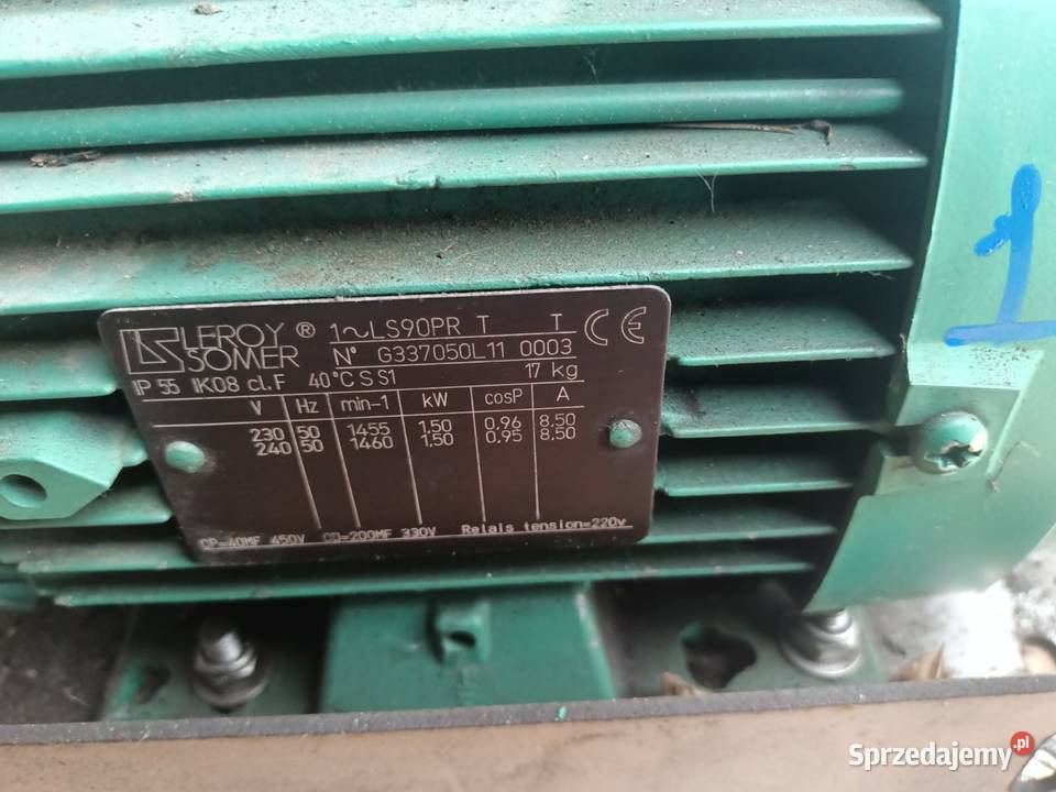 SILNIK ELEKTRYCZNY AGREGAT CHŁODNIA RELEC FROID Bielsko-Biała