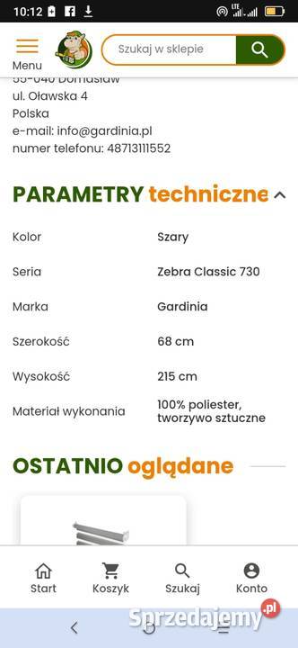Rolety dzień noc nowe 2 sztuki szare 68215 Rolety małopolskie Gorlice