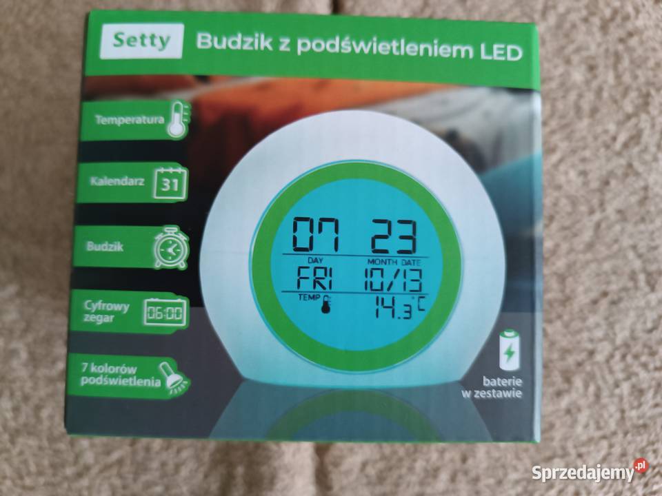 Budzik z podświetleniem LED Setty Niebieski opolskie Kędzierzyn-Koźle