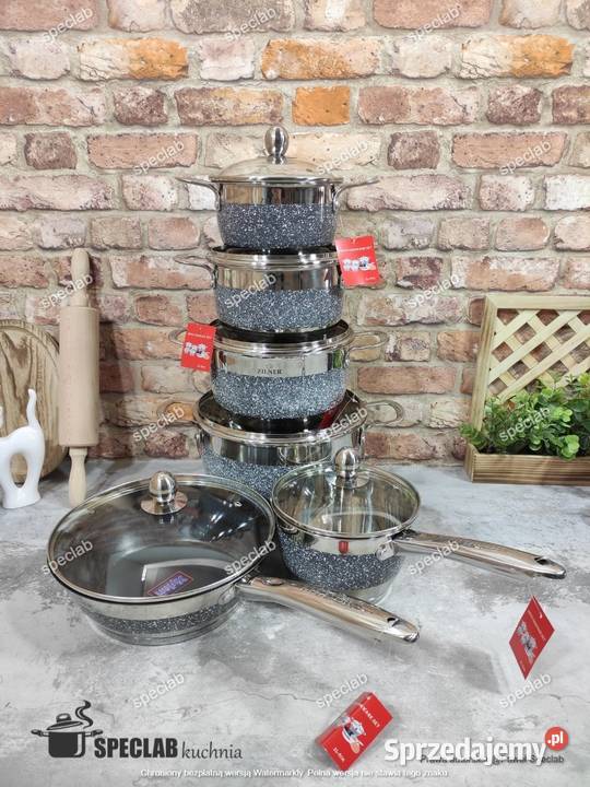 Garnki nierdzewne szare