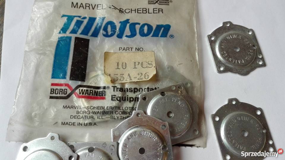 Dekielki gaźnika Tillotson Żywiec