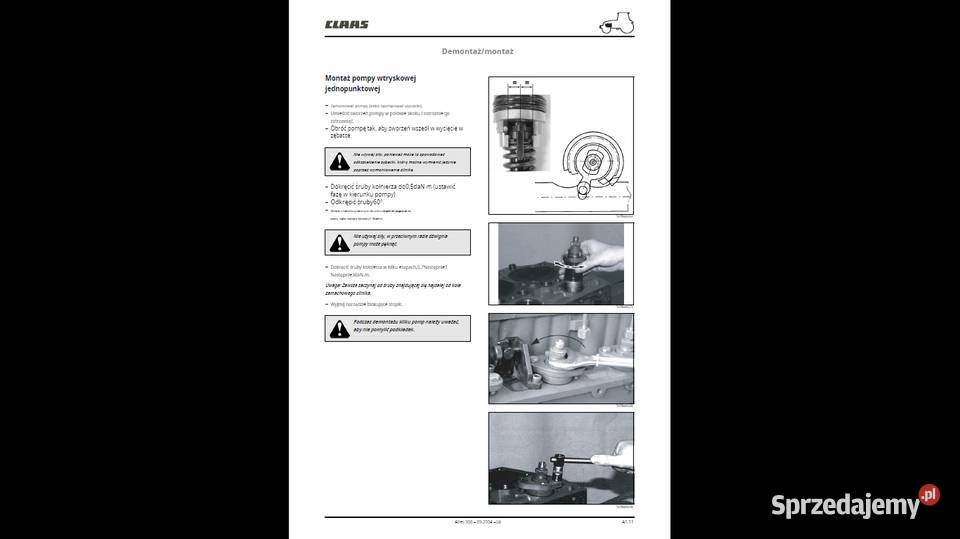 Instrukcja napraw Claas Renault Atles 926 936 Części zamienne Gdańsk sprzedam