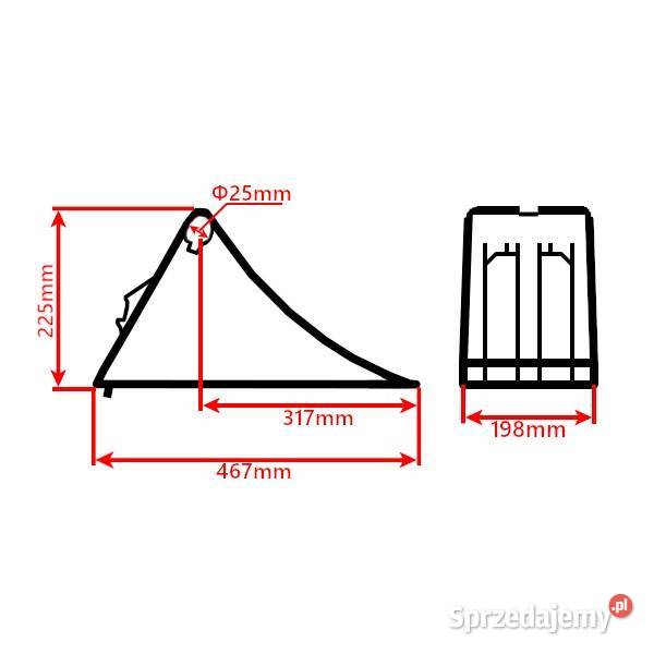 Blokada Klin Pod KOŁO 201mm E53 WKŁADKA METALOWA