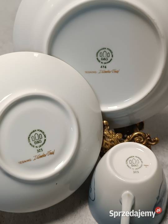BG Bing Grondahl Filiżanka Trio Zestaw Porcelana i szkło Zakopane