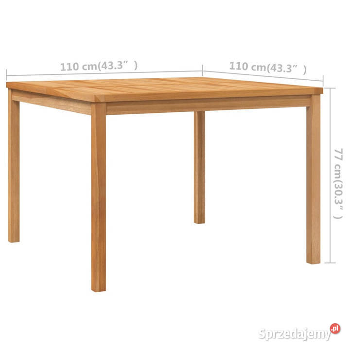 Stół ogrodowy 110x110x77 lite drewno tekowe Warszawa sprzedam