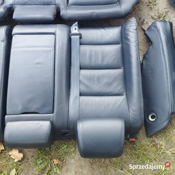 Granatowa skóra fotele kanapa boczki Audi a4b6 A4