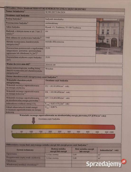 mieszkanie kawalerka 30m plus 15m strych z Trzebnica