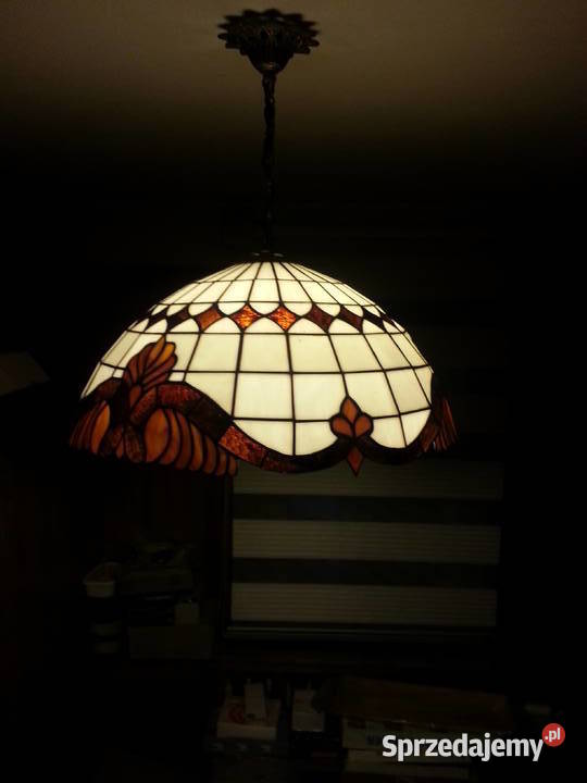 Lampa wisząca witrażowa