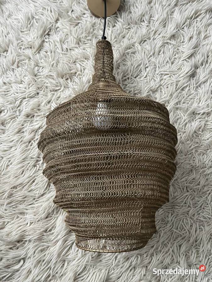 Lampa wisząca mosiężna siatka kokon Nest cocoon
