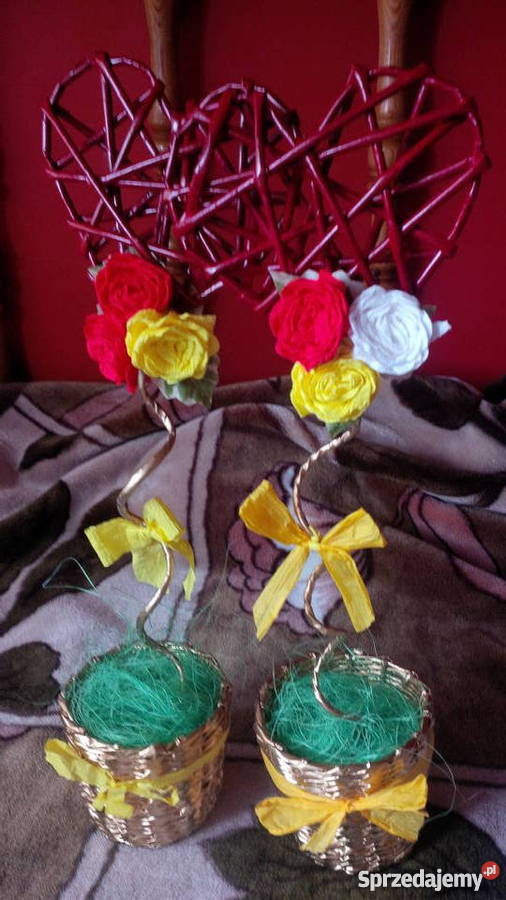 dekoracje wielkanocne wiklina papierowa Dom i Ogród Janów Lubelski