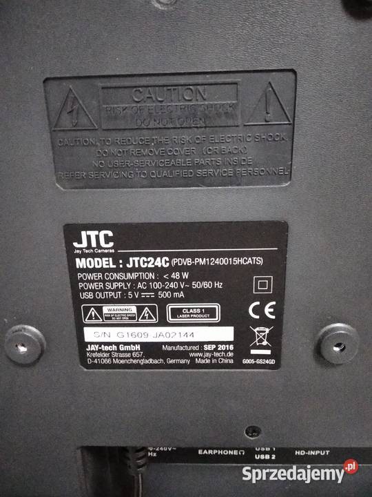 TELEWIZOR JTC JTC24C PILOT ANG MENU Pabianice sprzedam