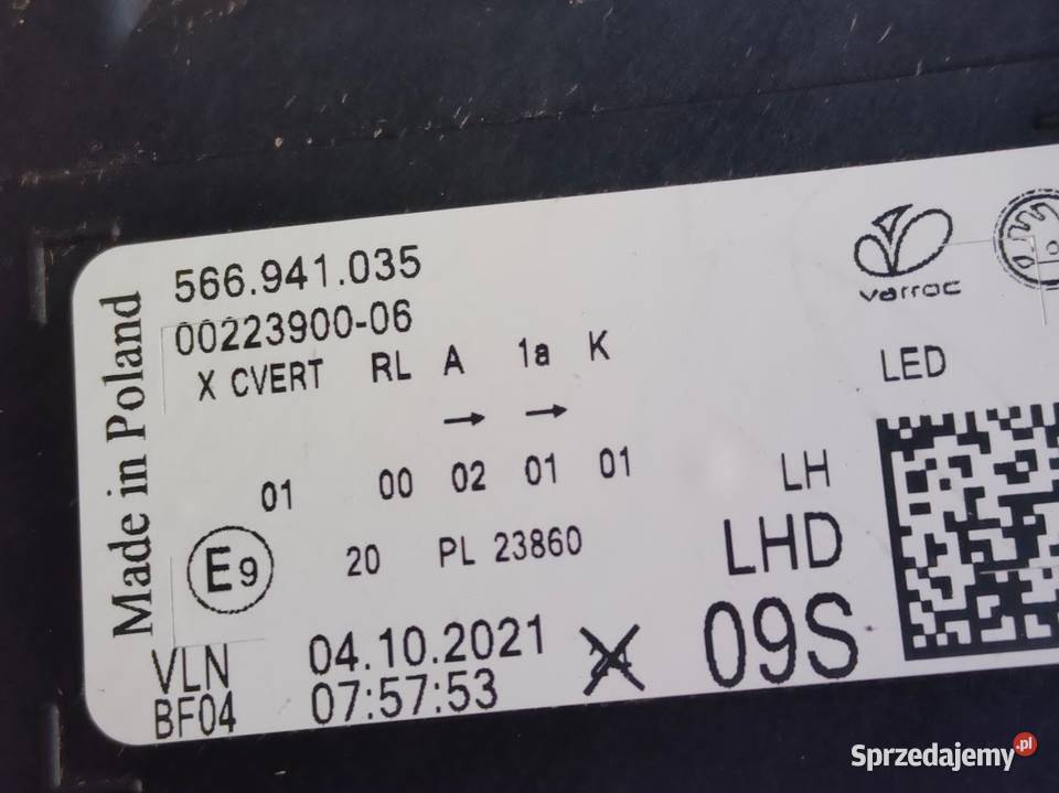 Lampa Lewy Przód Przednia Lewa Skoda Kodiaq Full Pleszew