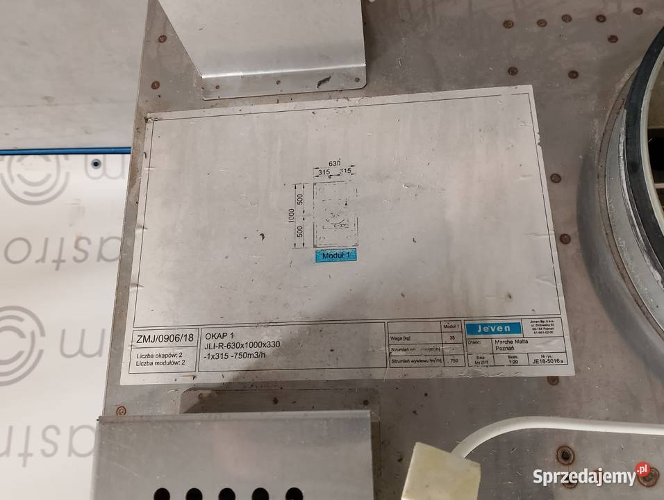 Okap wentylacyjny wyciągowy Jeven JLIR 100x63x33