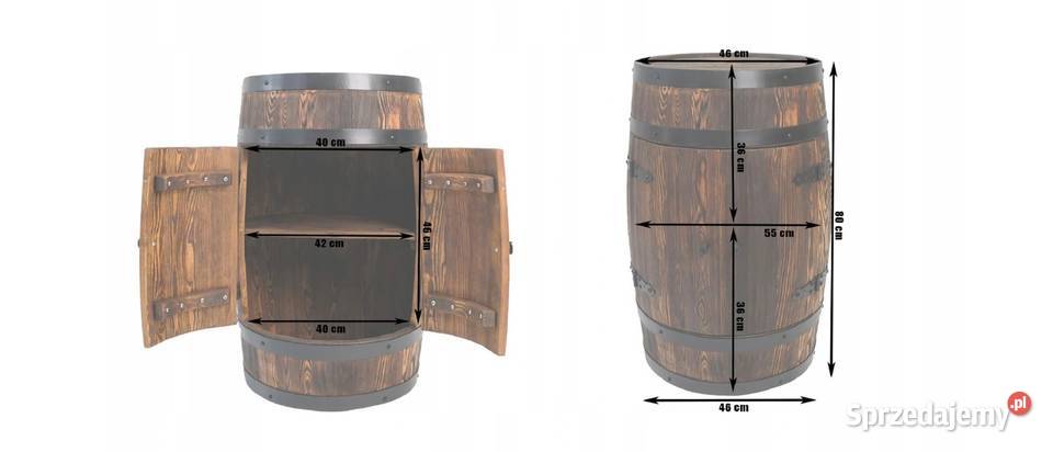 Barek na alkohol beczka drewniana szafka drewno Pozostałe Warszawa