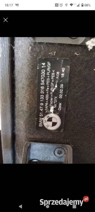 Półka bagażnika BMW X6 E72