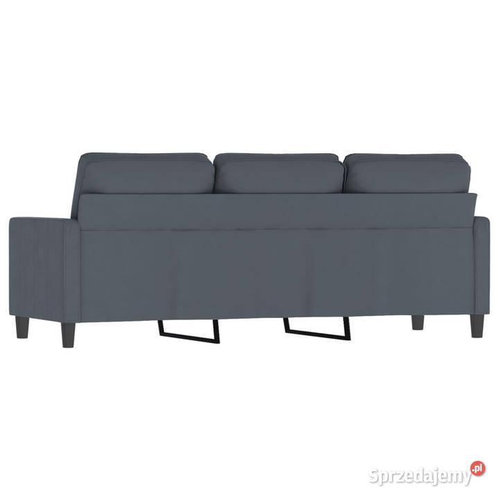 Sofa 3osobowa ciemnoszara 180 obita aksamitem mazowieckie Warszawa