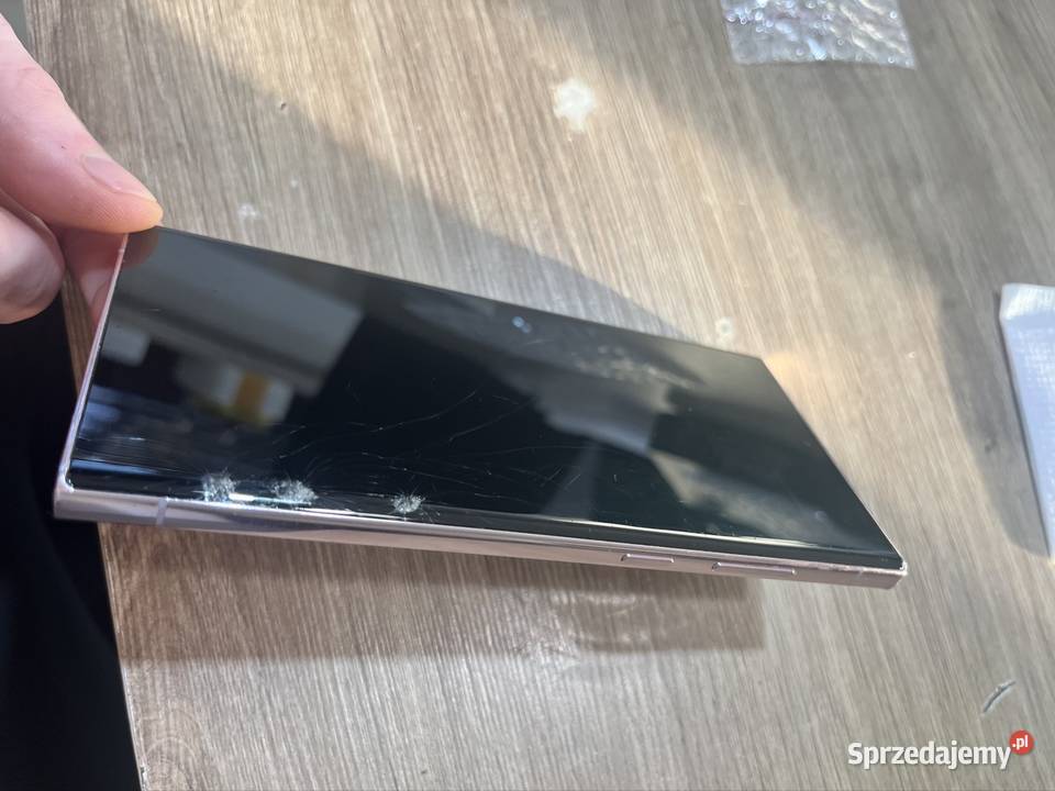 Samsung Galaxy S23 Ultra różowy ekran z ramką śląskie sprzedam