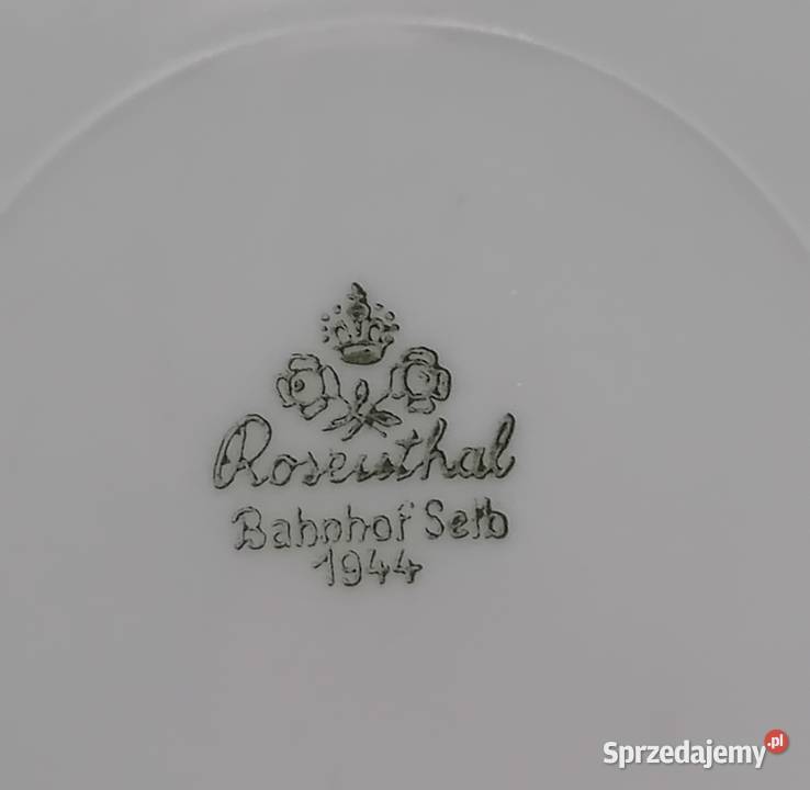Talerz głęboki kantynowy Rosenthal 1944 r III Koźminek