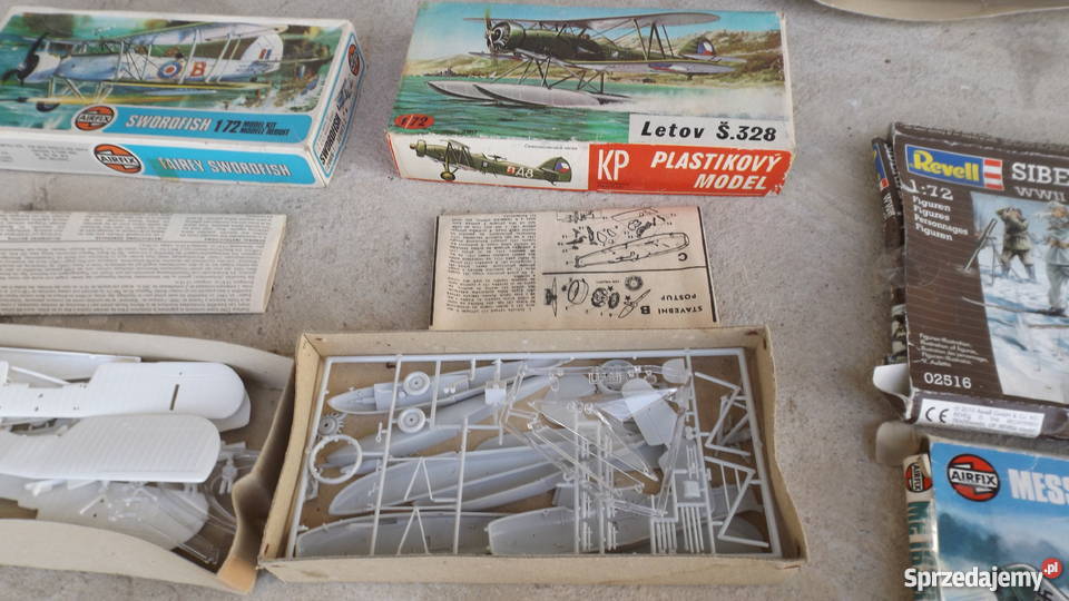 Samoloty modele PRL stare zabawki warmińsko-mazurskie Grodziczno