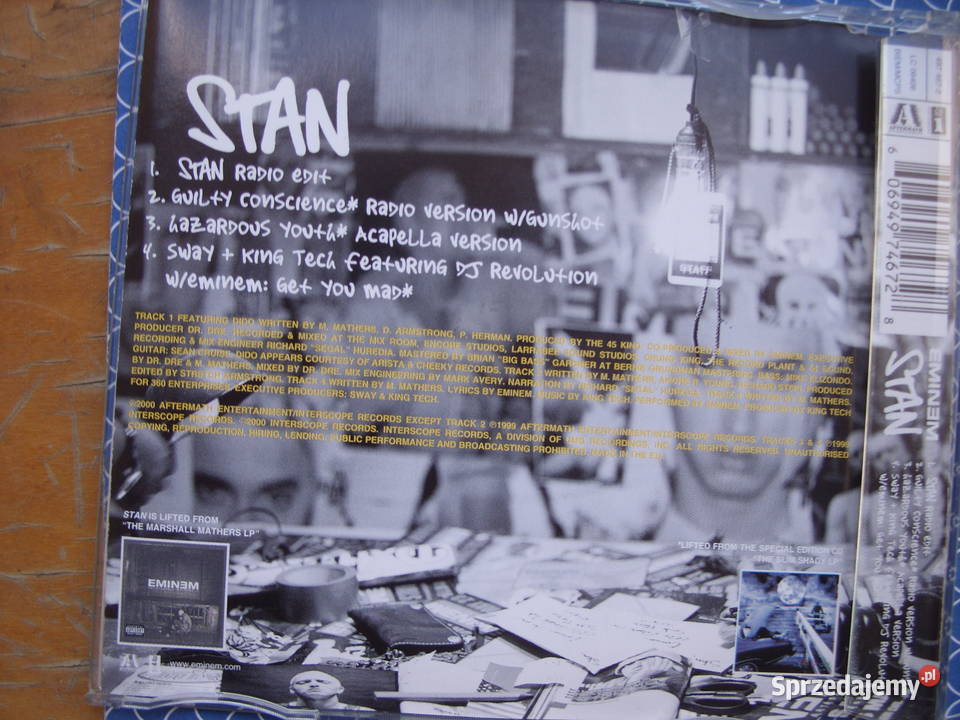 RAP singel CD EMINEM STAN 2000 dolnośląskie Wołów