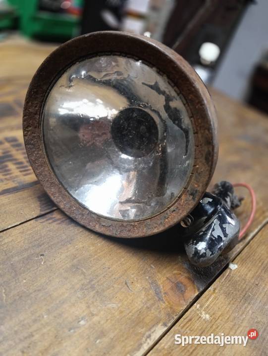 Lampa szperacz Milicja Warszawa PRL Syrena Ostrów Wielkopolski