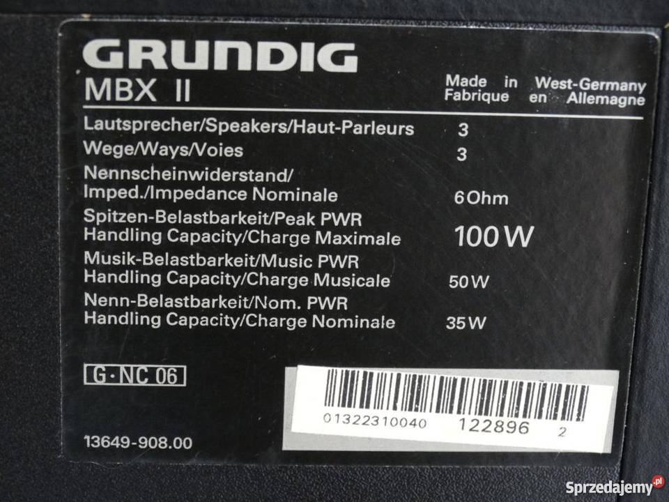 Wieża Grundig pilot kolumny mocna sprawna i Jasło