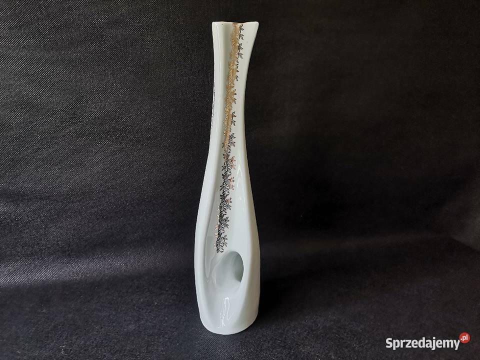 Stary wazon z dziurką porcelana Bogucice PRL