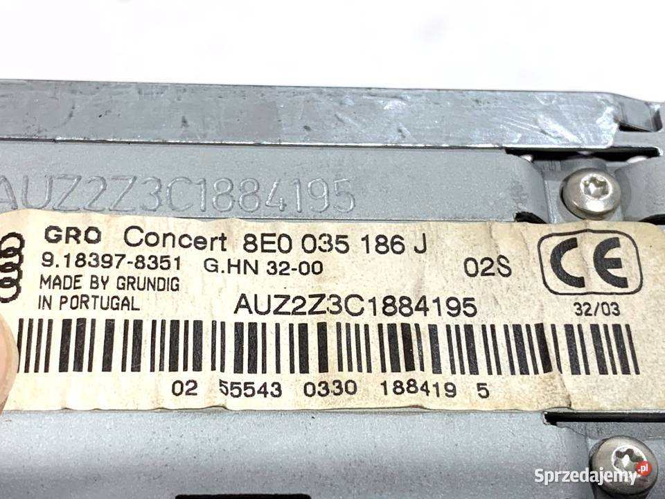 RADIO AUDI A4 B6 8E0035186J 0005 ODTWARZACZ osobowe Sprzęt audio fabryczny sprzedam
