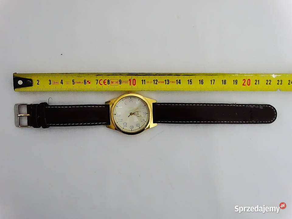 Klasyczny analogowy Quartz zegarek w złotym Biłgoraj