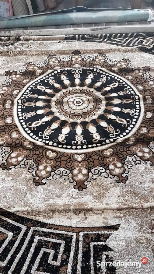 OUTLET Dywan BAROKOWY MANDALA brązowy czarny 240 Dywany i wykładziny