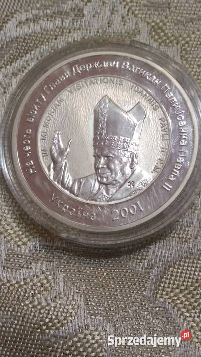 Srebrny medal z Ojcem Świętym małopolskie Kraków