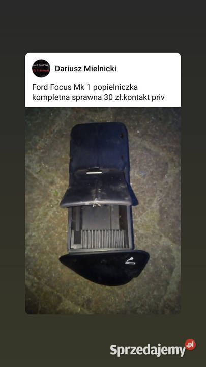 Popielniczka kompletna oryginał Ford Focus Mk 1